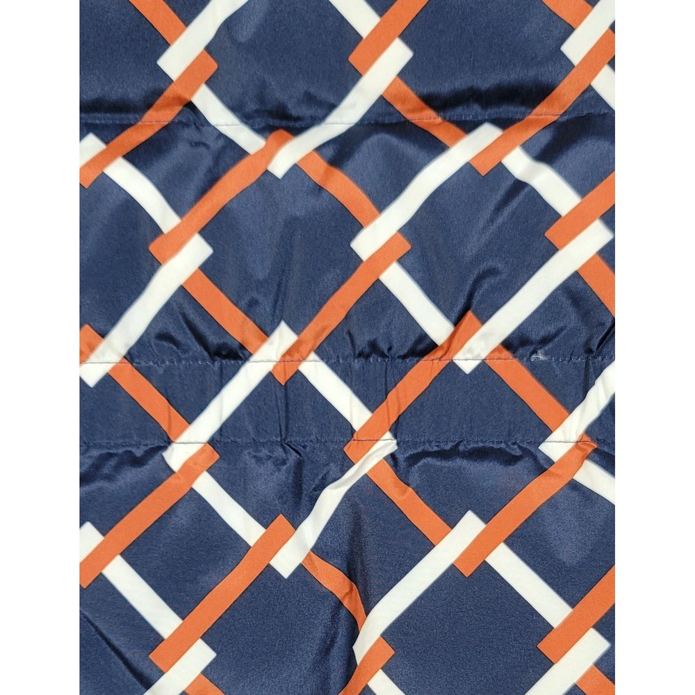 Lands' End Women's Puffer Vest Blue Orange Full Zip Sleeveless Quilted SZ S - Picture 7 of 10